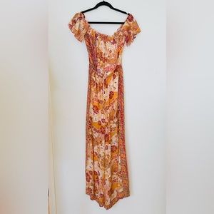 Beautiful FREE PEOPLE Colorful Floral Jumpsuit. SZ S